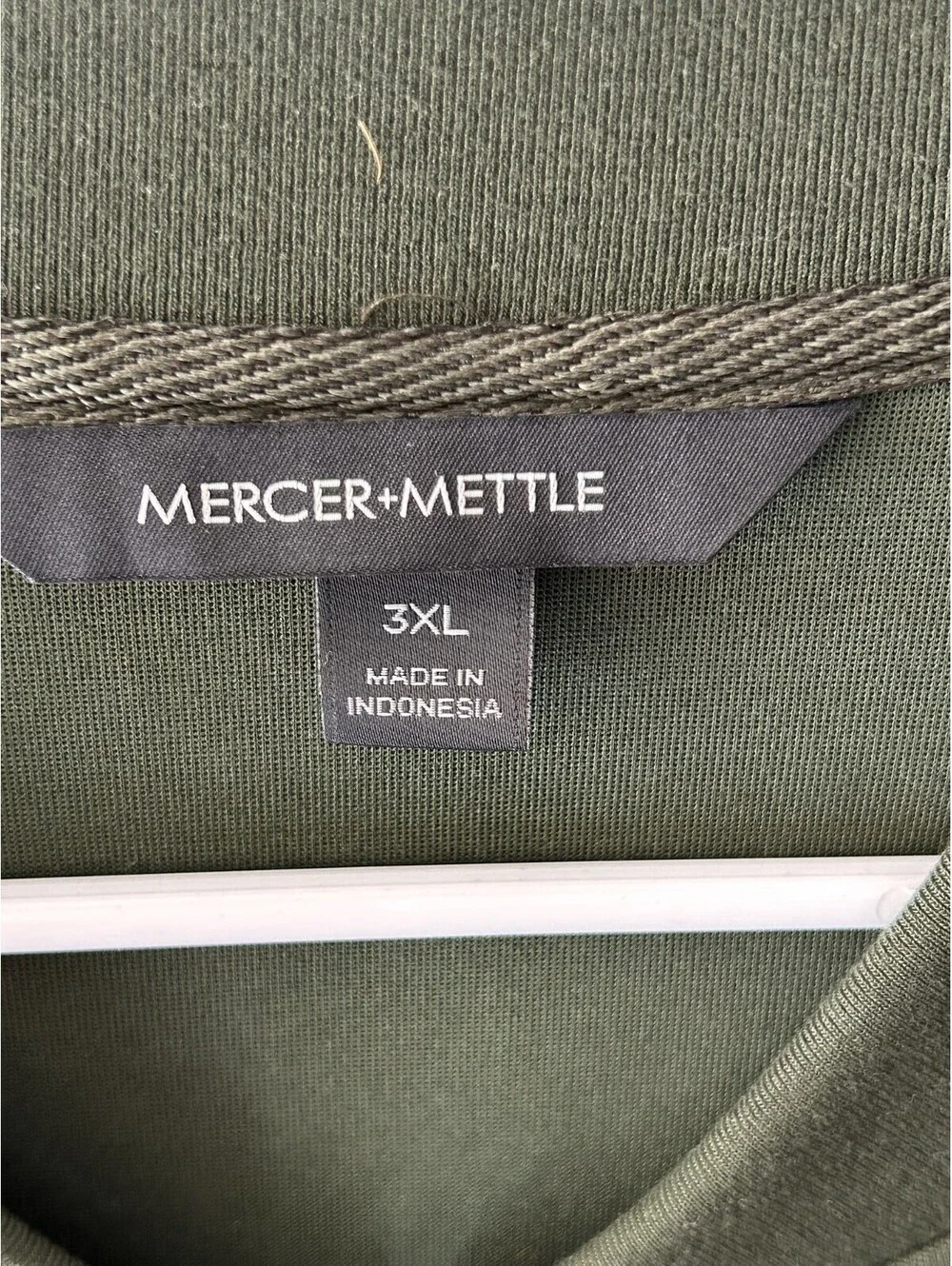 Mercer+Mettle Mens 3XL Olive Green Full Zip Bomber Jacket Stretch JST62